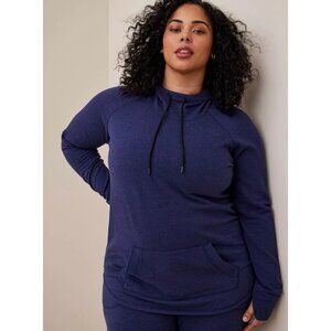 Torrid Womens Cowl Neck Active Hoodie with Kangaroo Pocket